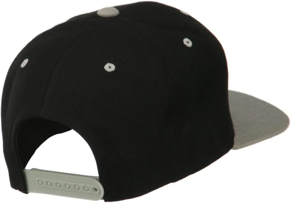 Diamond Embroidered Snapback Two Tone Cap