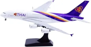 Diecast Plane Model 1:400 Scale for A380 HS-TUD Alloy Diecast Aircraft Model Desktop Decoration
