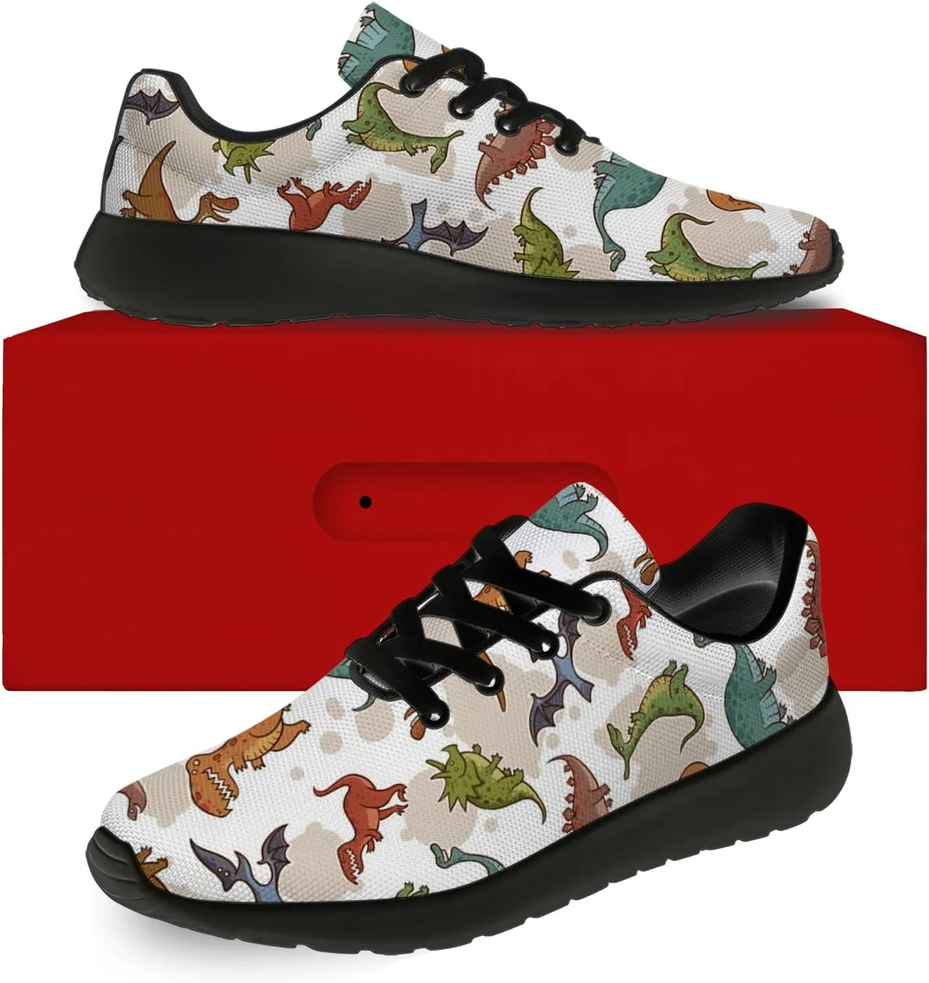 Dinosaur Shoes for Men Women Athletic Tennis Running Shoes Walking Sneakers Gifts for Boys Girls