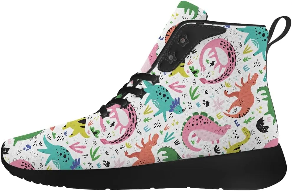 Dinosaur Shoes for Women Men High Top Sneakers High Top Shoes Gifts for Him Her
