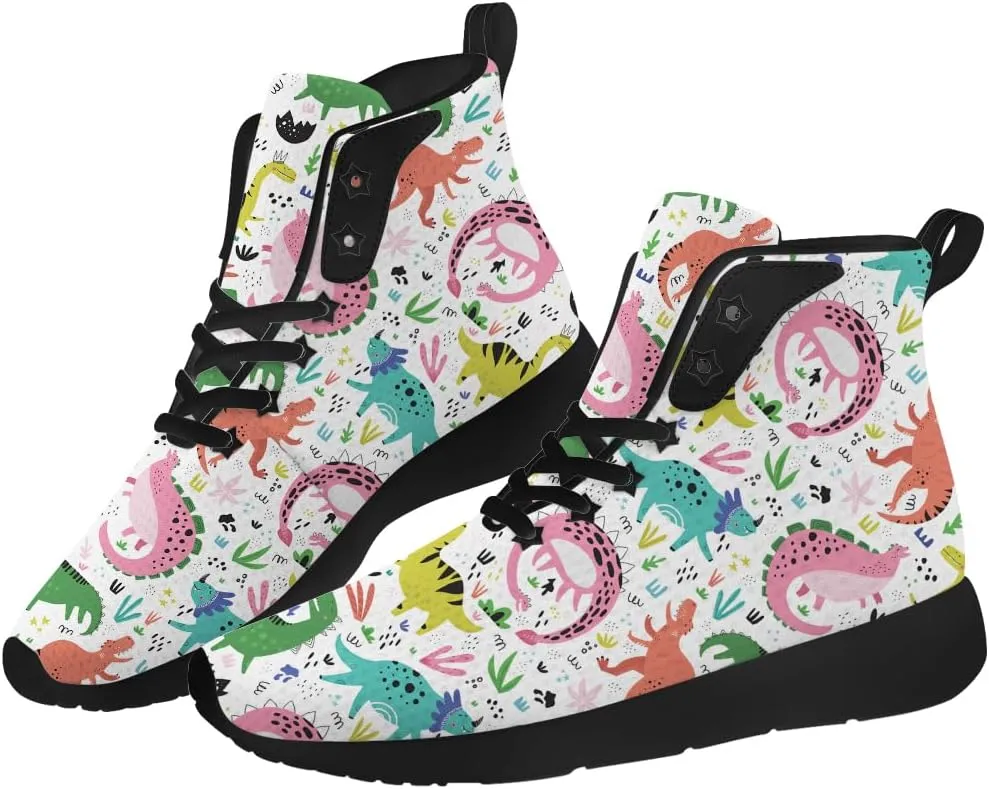 Dinosaur Shoes for Women Men High Top Sneakers High Top Shoes Gifts for Him Her