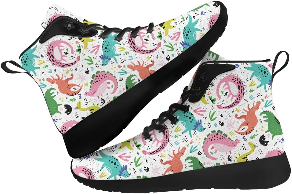 Dinosaur Shoes for Women Men High Top Sneakers High Top Shoes Gifts for Him Her