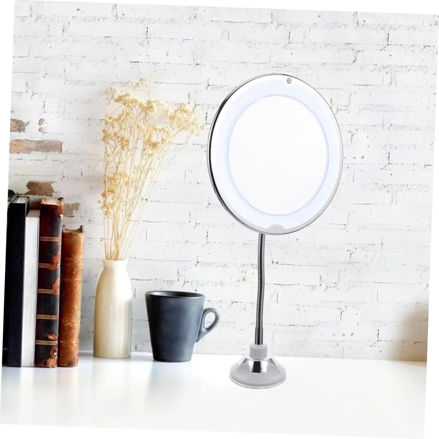 DOITOOL 10x Rotating Mirror Suction Cup Led Vanity Mirror Light for Home/Office