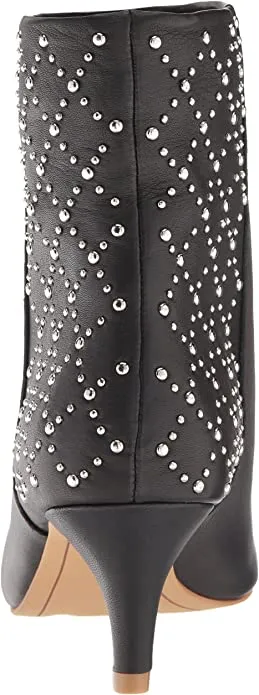 Dolce Vita Women's DOT Ankle Boot, Black Leather, 6 M US