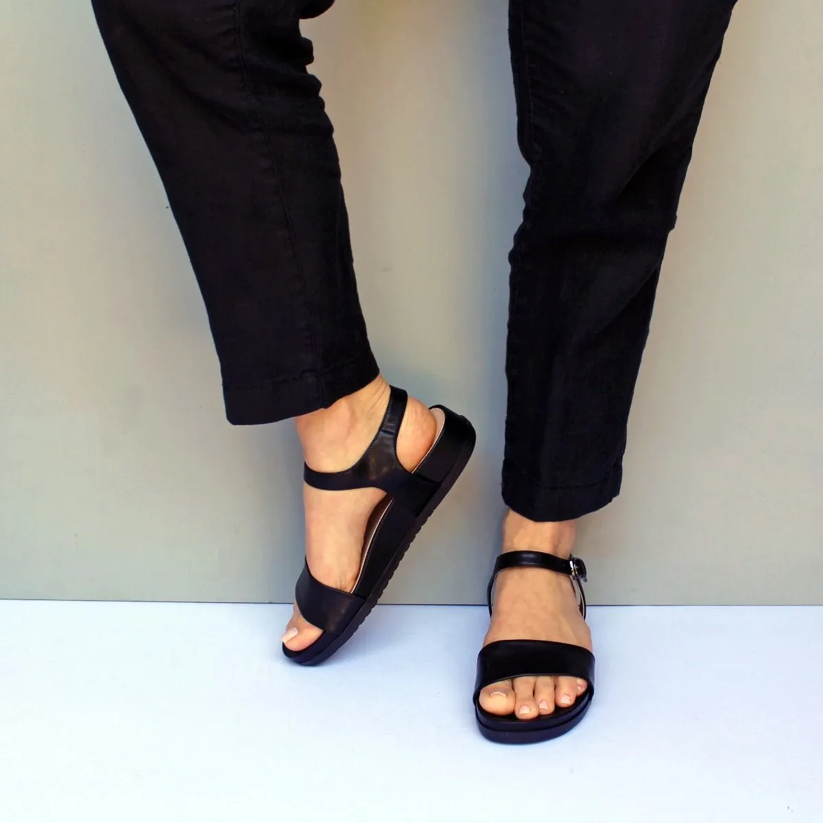 Dr Kong Emma Black Sandals