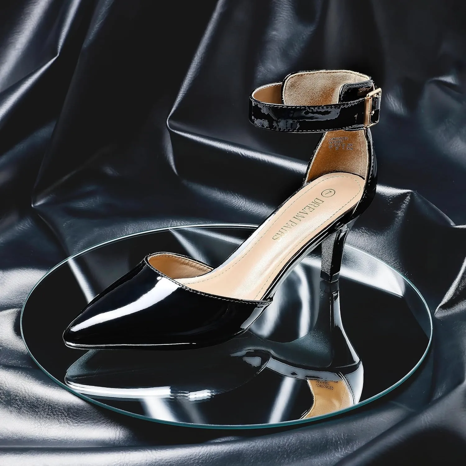 DREAM PAIRS Kitten Heel Low Heel for Women Closed Pointed Toe Pumps Wedding Party Sexy Dress Shoes Lowpointed