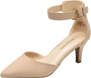 DREAM PAIRS Kitten Heel Low Heel for Women Closed Pointed Toe Pumps Wedding Party Sexy Dress Shoes Lowpointed
