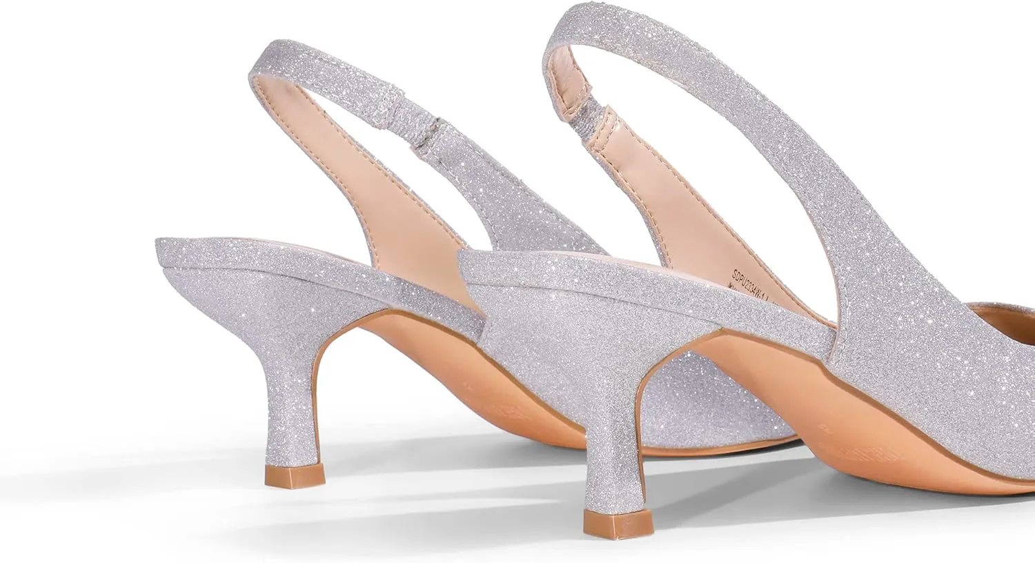 DREAM PAIRS Women’s Closed Toe Kitten Heels Pointed Toe Slingback Low Heels Dress Bridal Wedding Pumps Shoes