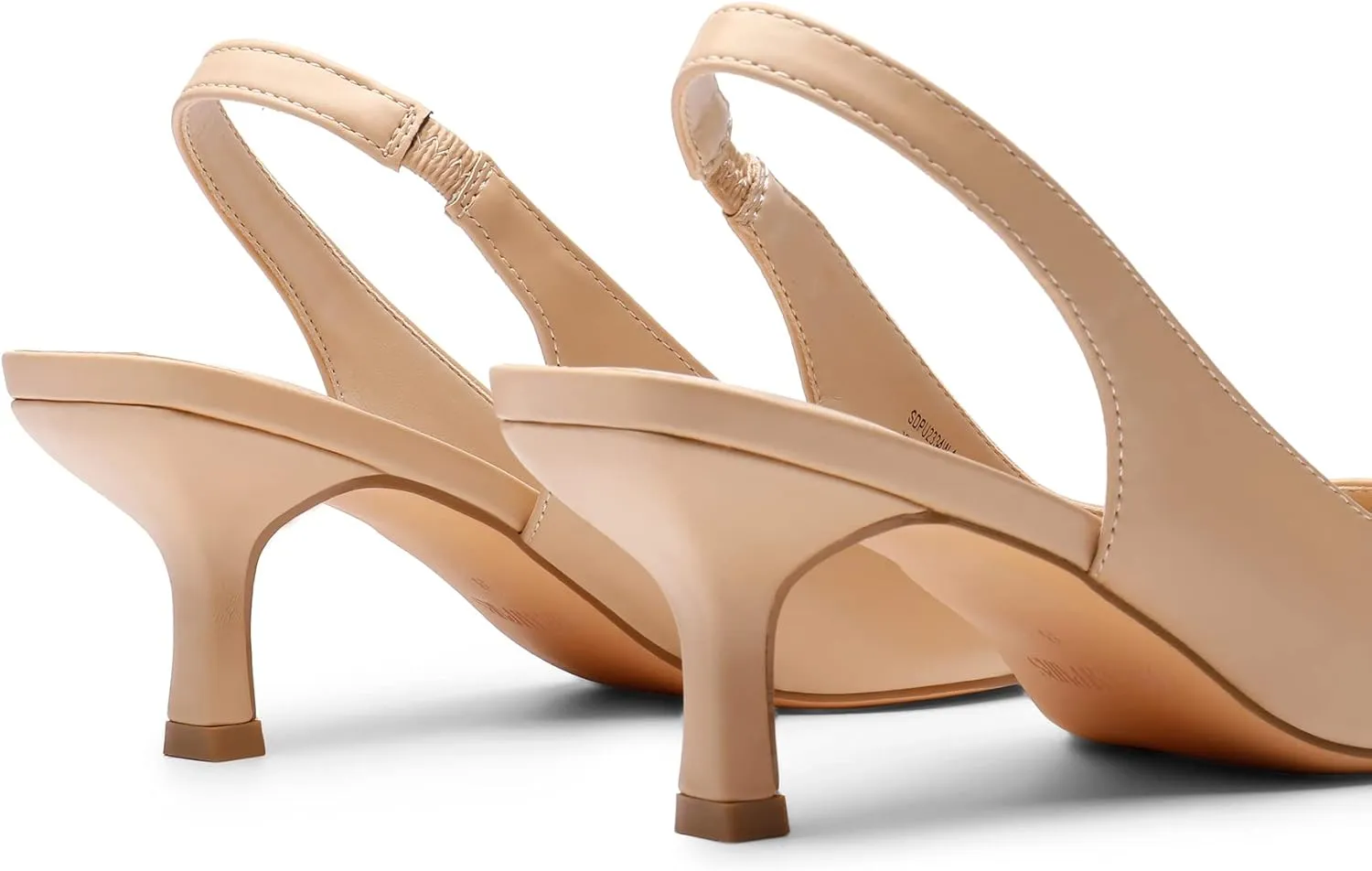 DREAM PAIRS Women’s Closed Toe Kitten Heels Pointed Toe Slingback Low Heels Dress Bridal Wedding Pumps Shoes