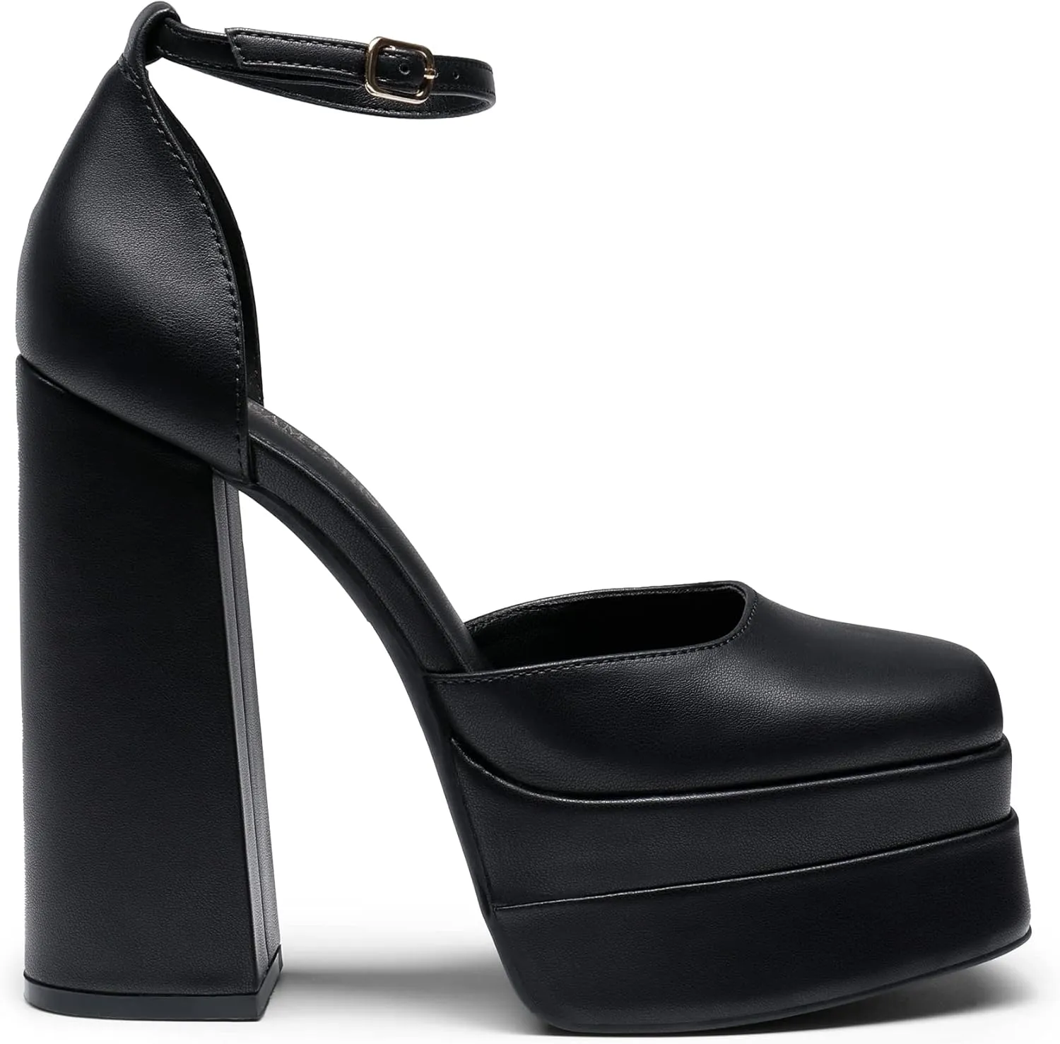 DREAM PAIRS Women’s High Chunky Platform Closed Toe Block Heels Square Toe Ankle Strap Dress Wedding Party Pumps Shoes Aurelia