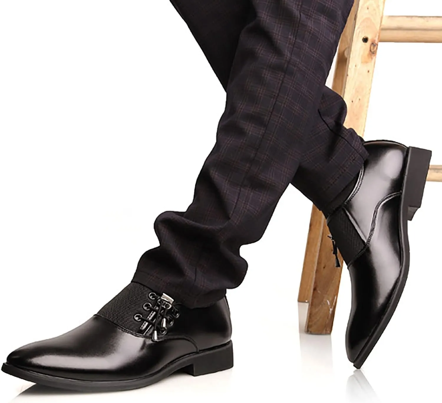 Dress Shoes for Men Slip-on Solid Loafers Suit Walking Dress Shoes for Male