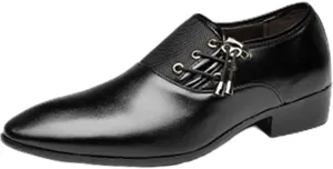 Dress Shoes for Men Slip-on Solid Loafers Suit Walking Dress Shoes for Male