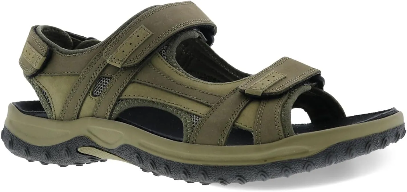 Drew Shoe Mens Warren Leather Open Toe Sport Sandals