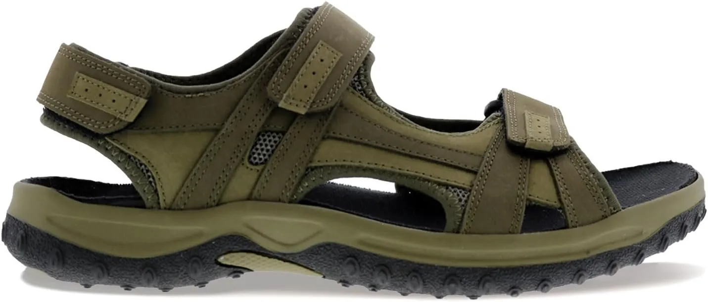 Drew Shoe Mens Warren Leather Open Toe Sport Sandals