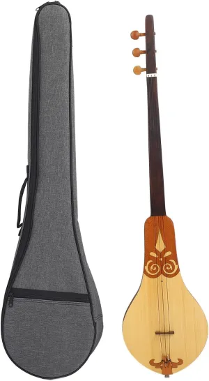 Dulcimer Guitar, 3 String Spruce and Mahogany Mountain Dulcimer with Storage Bag, Professional Portable Dulcimer Instrument for Practice, Stage Performance and Music Recording