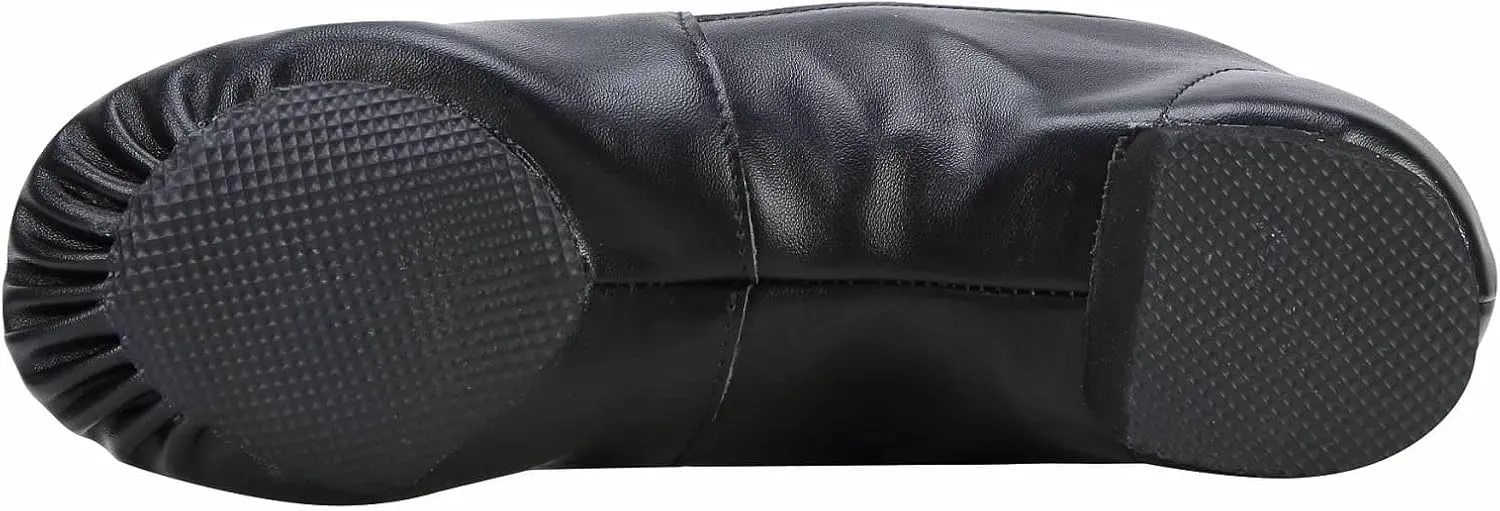 Dynadans Unisex PU Leather Upper Slip-on Jazz Shoe with Elastics for Women and Men's Dance Shoes UG
