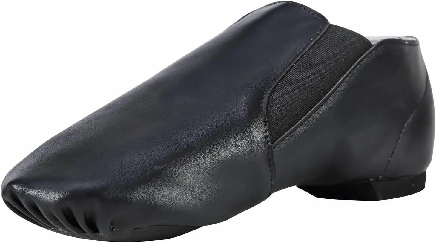 Dynadans Unisex PU Leather Upper Slip-on Jazz Shoe with Elastics for Women and Men's Dance Shoes UG
