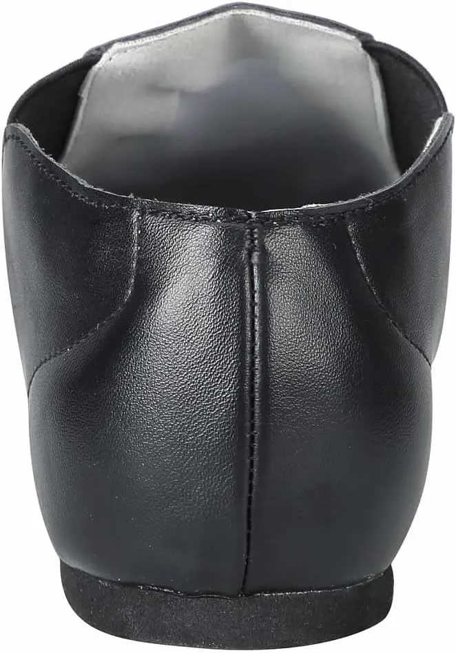 Dynadans Unisex PU Leather Upper Slip-on Jazz Shoe with Elastics for Women and Men's Dance Shoes UG