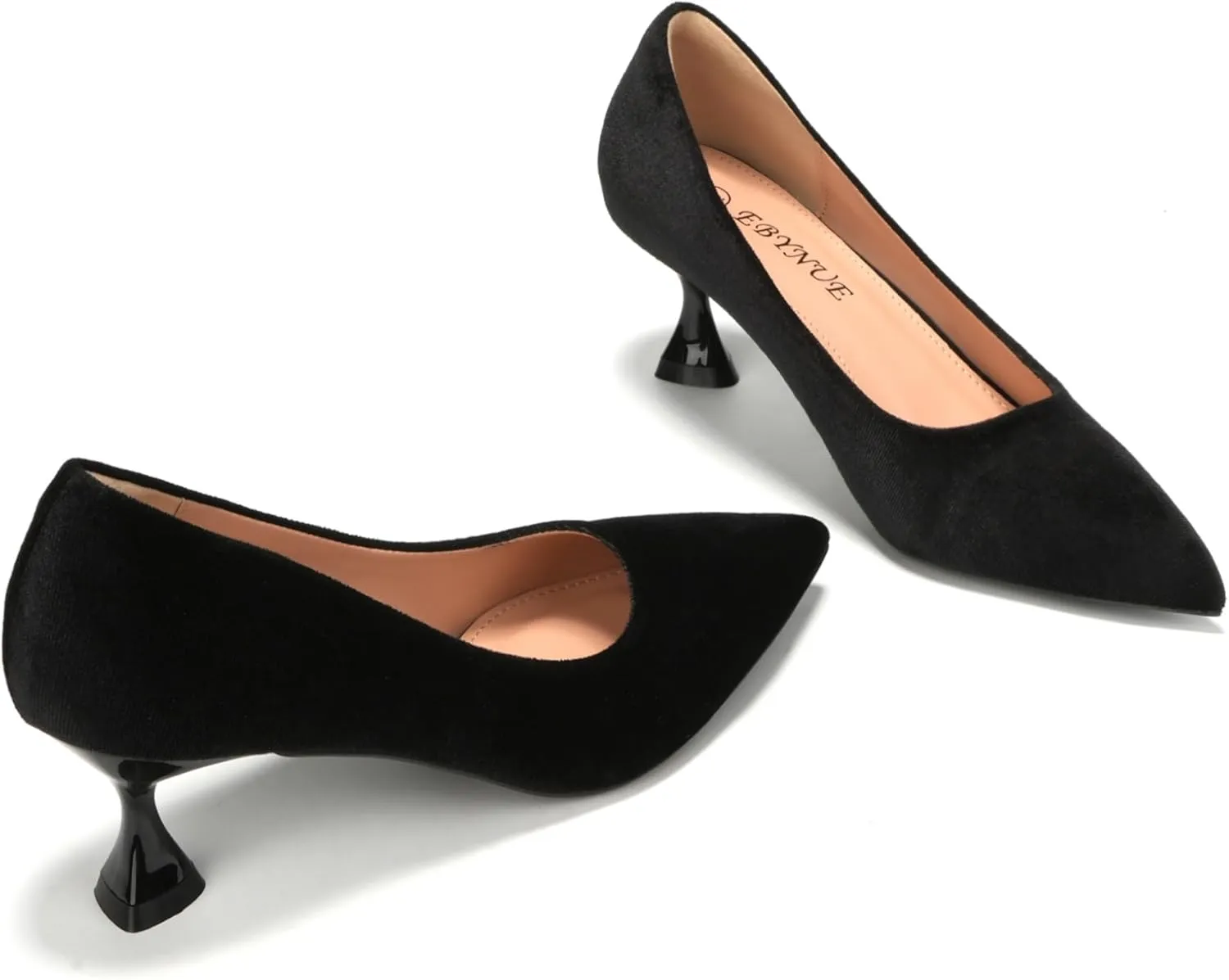 EBYNUE Women's Kitten Pumps Dress Shoes
