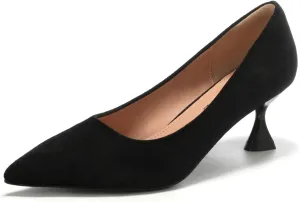 EBYNUE Women's Kitten Pumps Dress Shoes