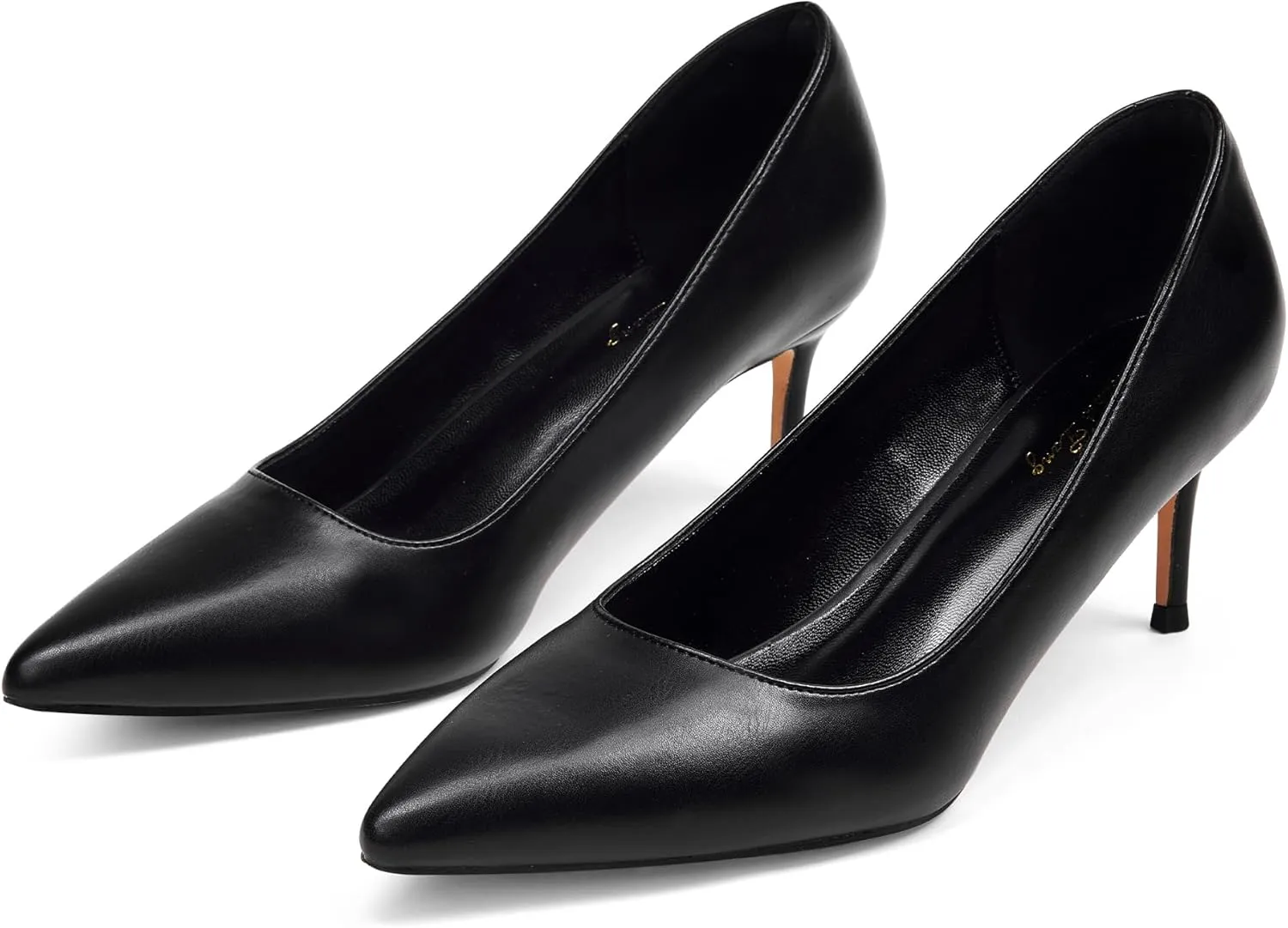 Elisabet Tang Kitten Heel Low Pumps 2.4 Inch Closed Pointed Toe Short Sexy Comfort Women Dressy Shoe at Work Office Date Prom Party Wedding Church