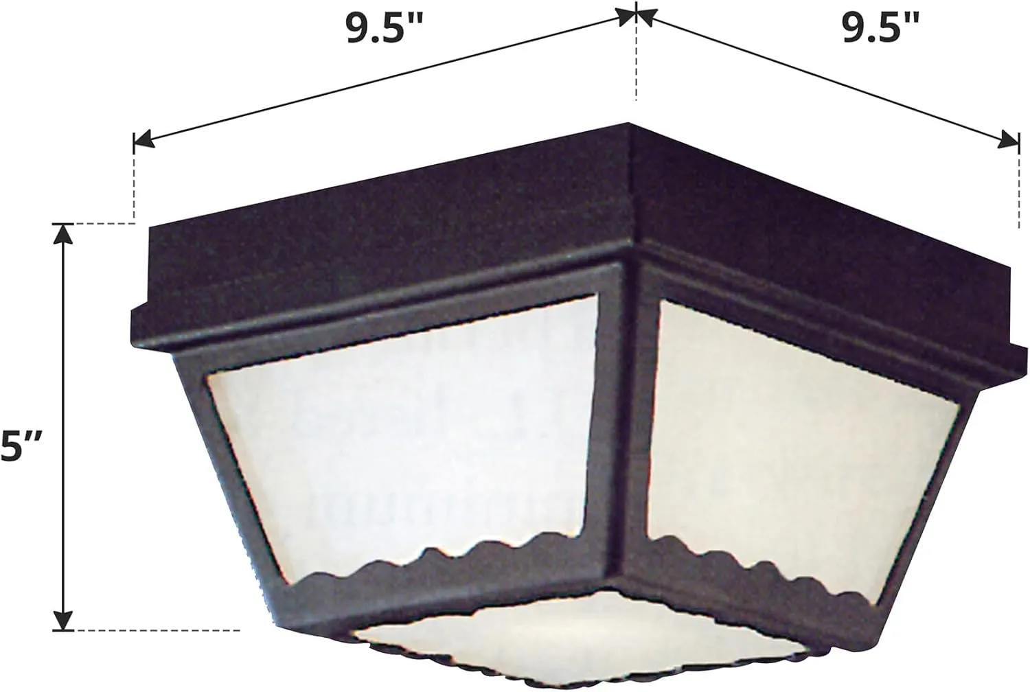 Elk Home Outdoor Flush Mount Ceiling Light – 9.5" Wide 2-Light Black Fixture with Frosted Glass, Damp Rated, Dimmable, Sloped Ceiling Compatible – Thomas Lighting