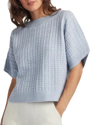 ELLEN TRACY Women's Tunic Top, Emma Crew Neck 3/4 Sleeve Casual Popover Shirt, Ladies Sweater Pullover Blouse