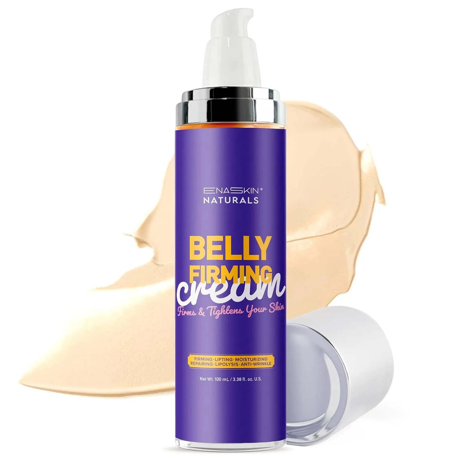Enaskin Naturals Belly Firming Cream for Tightening and Cellulite B Flat Skin Firming Cream for Stomach & Thighs & Butt - Moisturizing Lifting Body Lotion for Women - 100ML