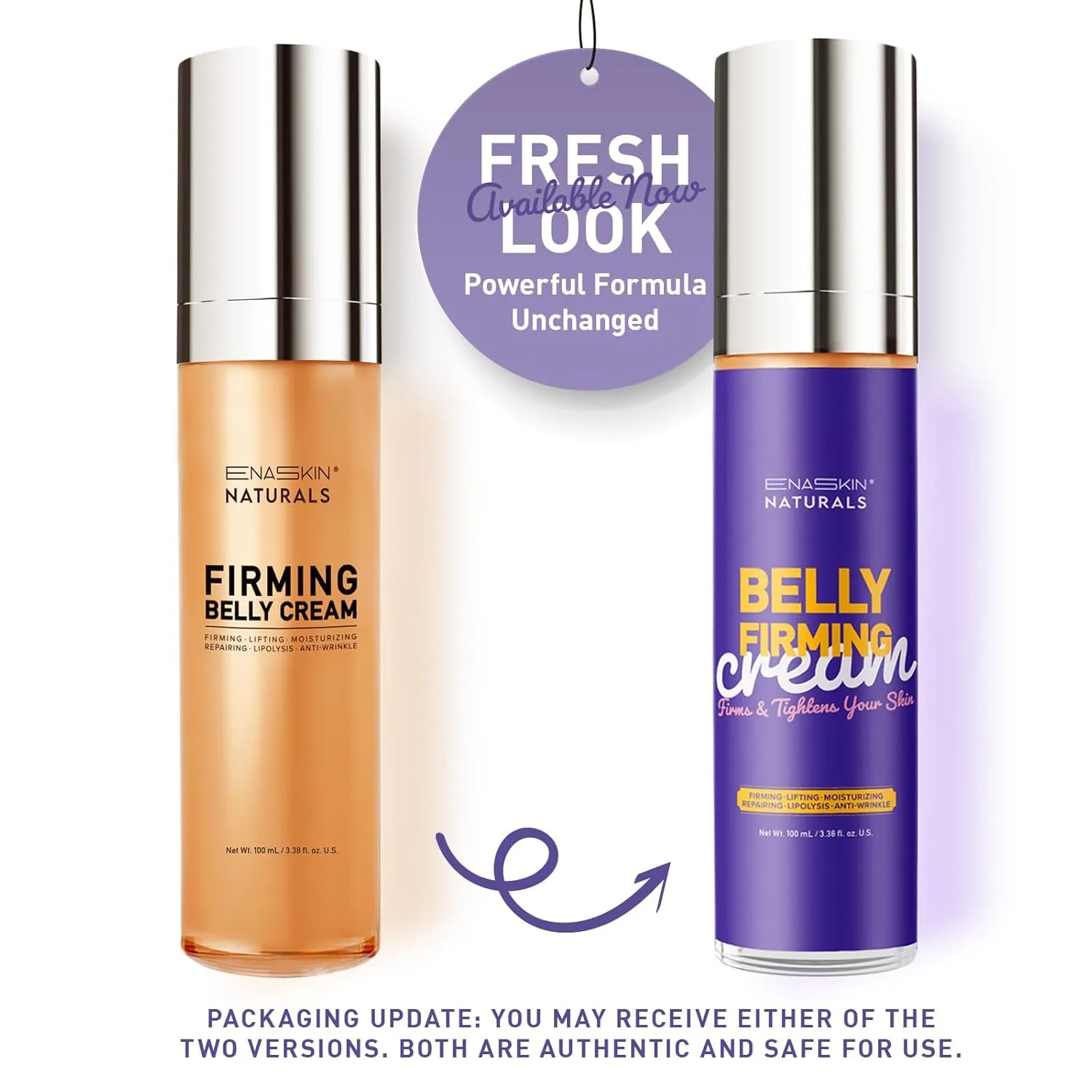 Enaskin Naturals Belly Firming Cream for Tightening and Cellulite B Flat Skin Firming Cream for Stomach & Thighs & Butt - Moisturizing Lifting Body Lotion for Women - 100ML
