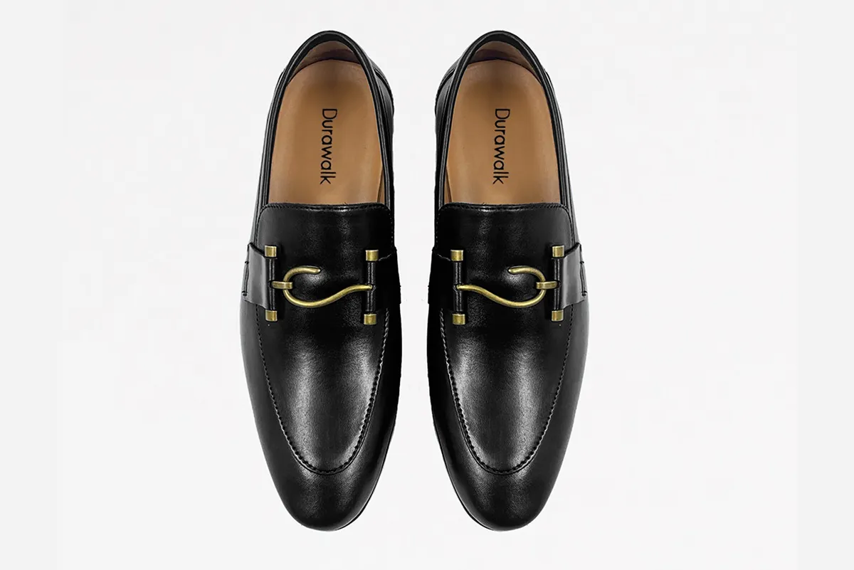 Executive Leather Hook-Up Shoes | Black Leather Shoes