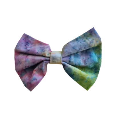 Fabric Rockabilly Hair Bow - Tie Dye