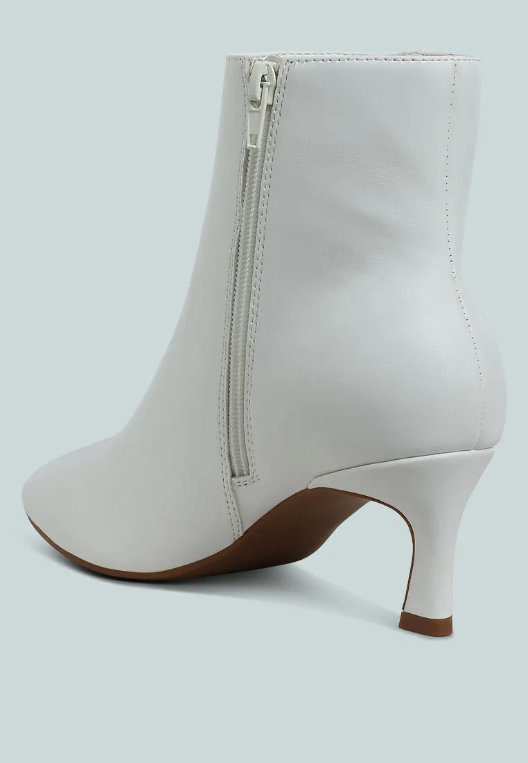 Faux Leather Ankle Boots By RUW