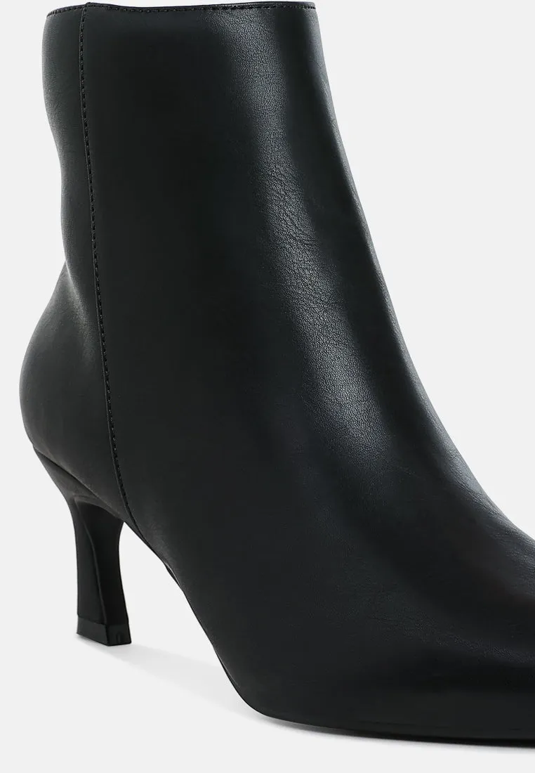 Faux Leather Ankle Boots By RUW
