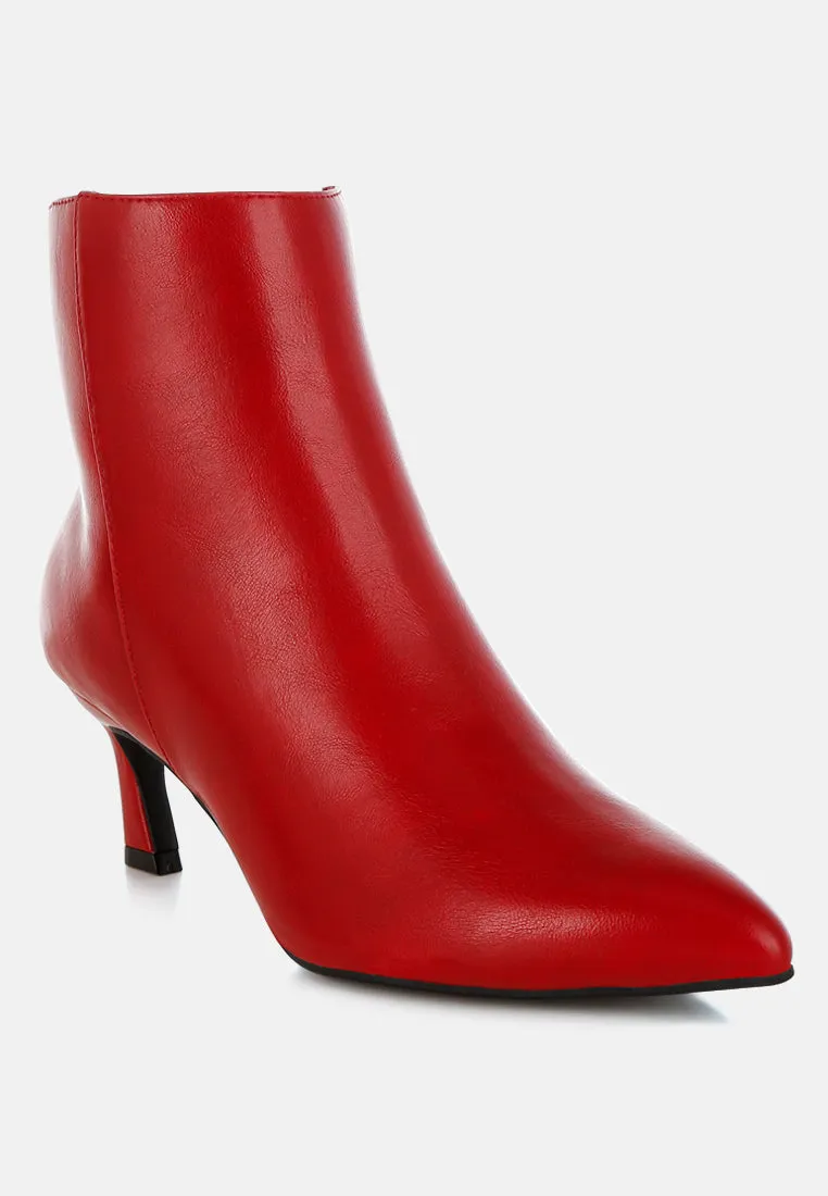 Faux Leather Ankle Boots By RUW