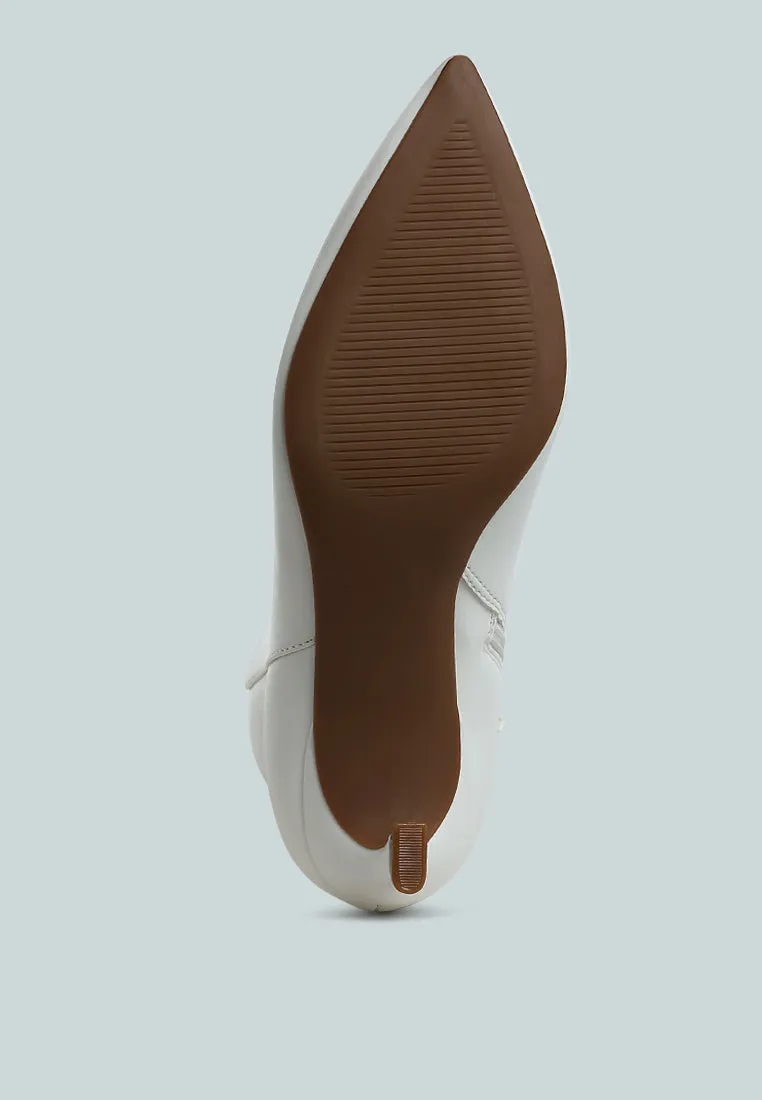 Faux Leather Ankle Boots By RUW