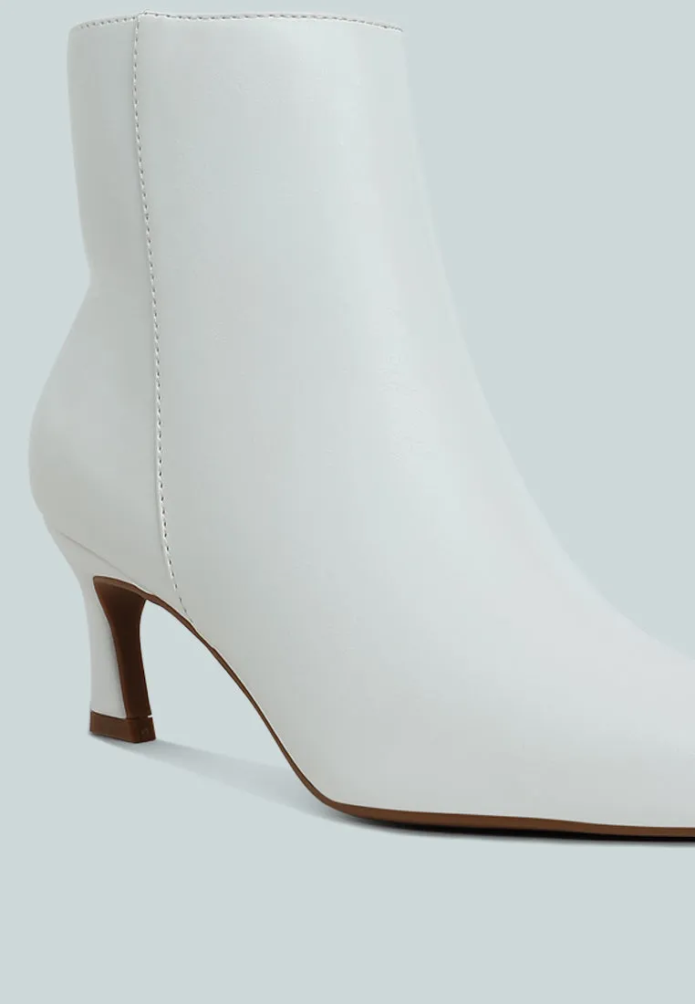 Faux Leather Ankle Boots By RUW