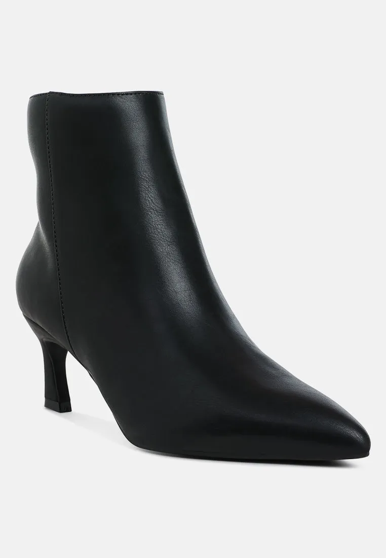 Faux Leather Ankle Boots By RUW
