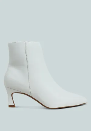 Faux Leather Ankle Boots By RUW