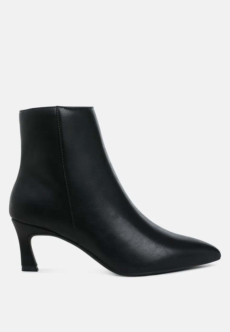 Faux Leather Ankle Boots By RUW