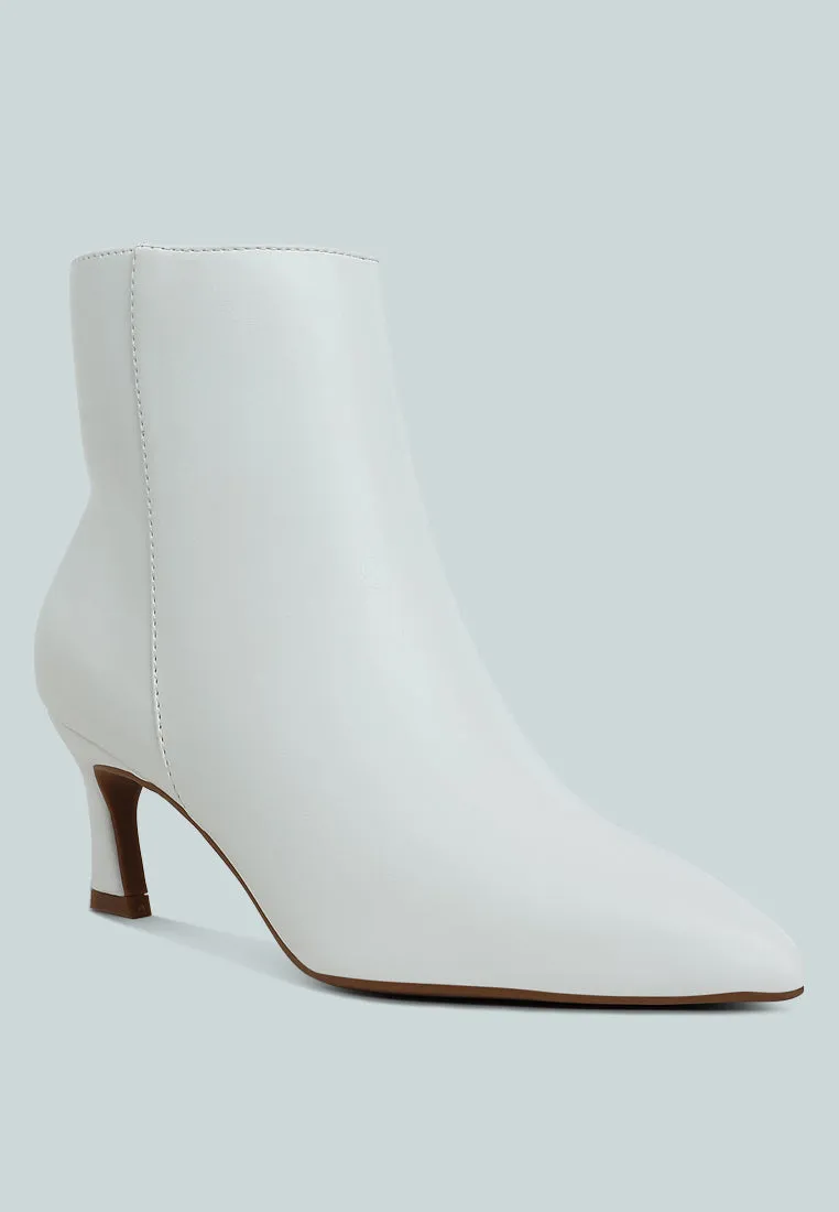 Faux Leather Ankle Boots By RUW