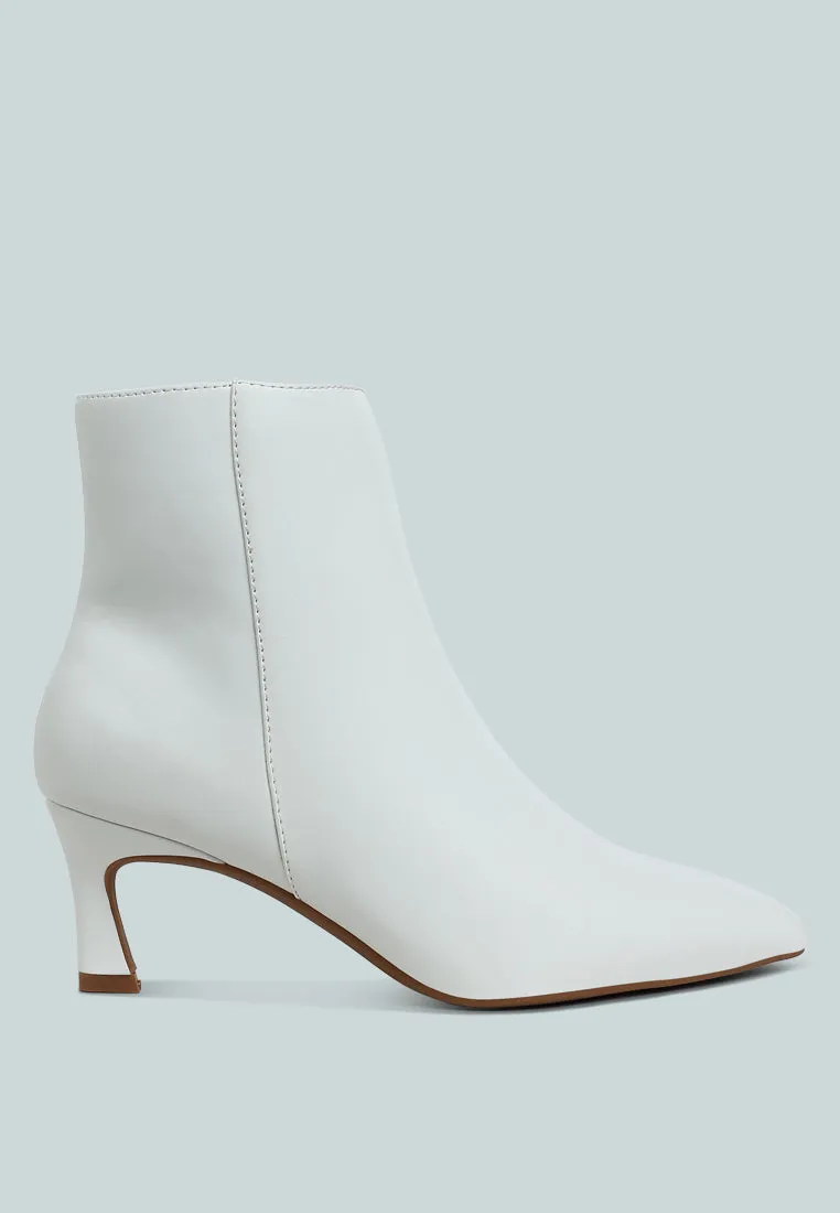 Faux Leather Ankle Boots By RUW