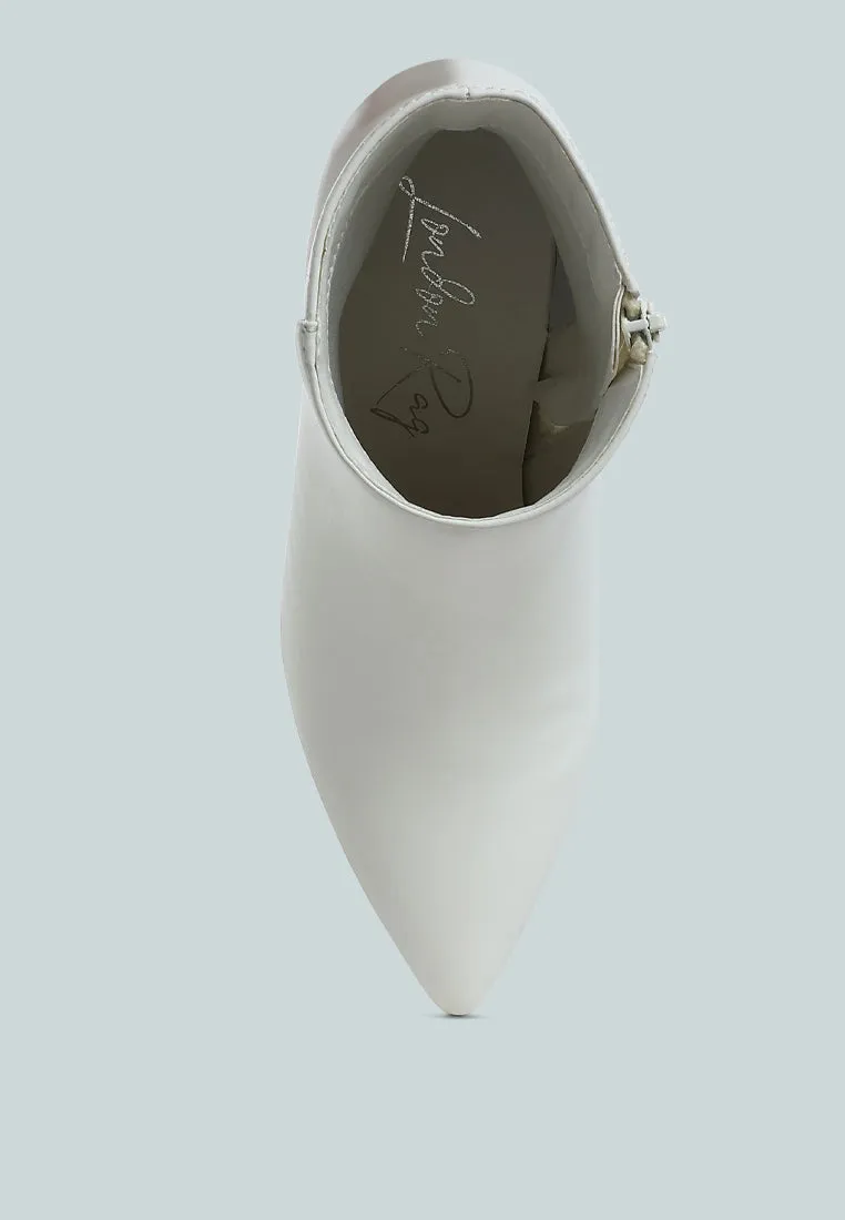 Faux Leather Ankle Boots By RUW