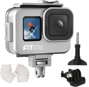 FitStill 263FT/80M Underwater Waterproof Diving Housing for Go Pro Hero 13/12/11/10/9 Black,Protective Underwater Diving Housing Shell Accessories (Hero13/12/11/10/9 Aluminum Alloy Shell)