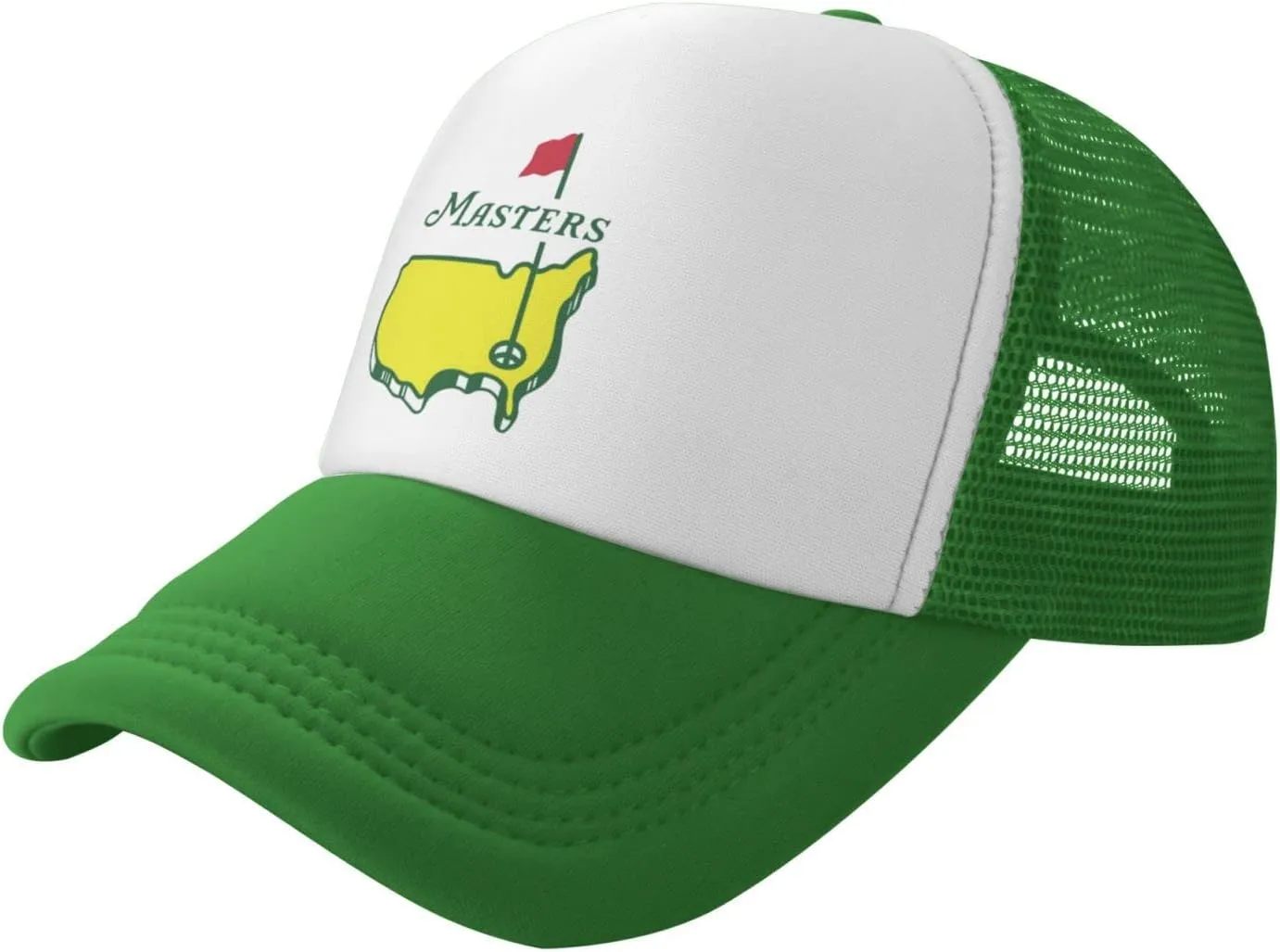 Flat Brim Baseball Mesh Funny Golf Cap Adjustable Fashion Hip Hop Unisex Green Dad Masters hat