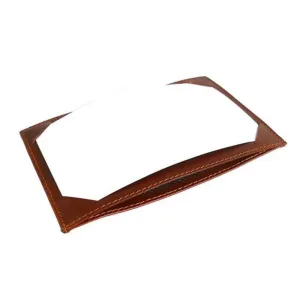 Flat Leather Pocket Jotter - Light Tan