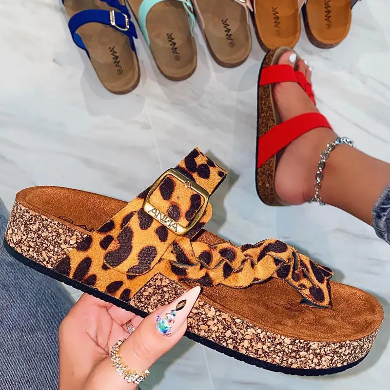 Flat Slip-on Woven Sandals