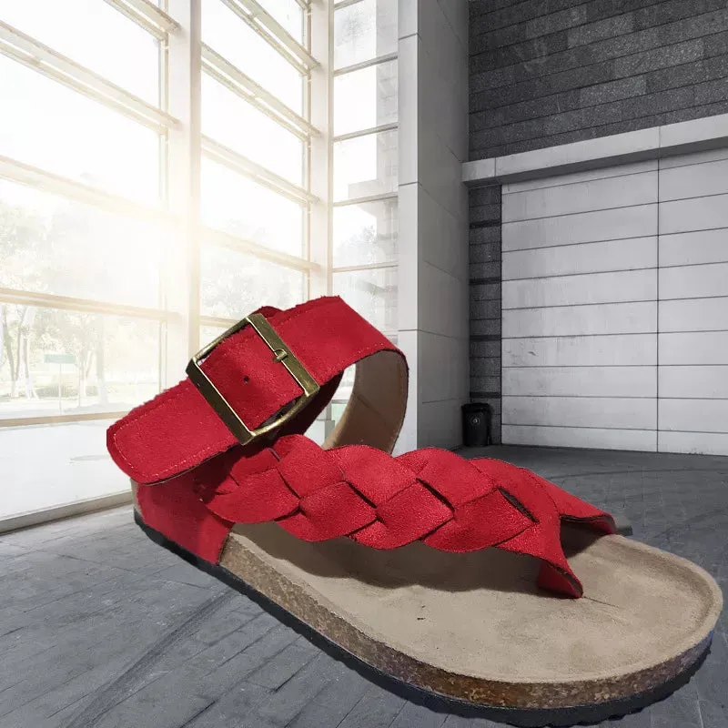 Flat Slip-on Woven Sandals