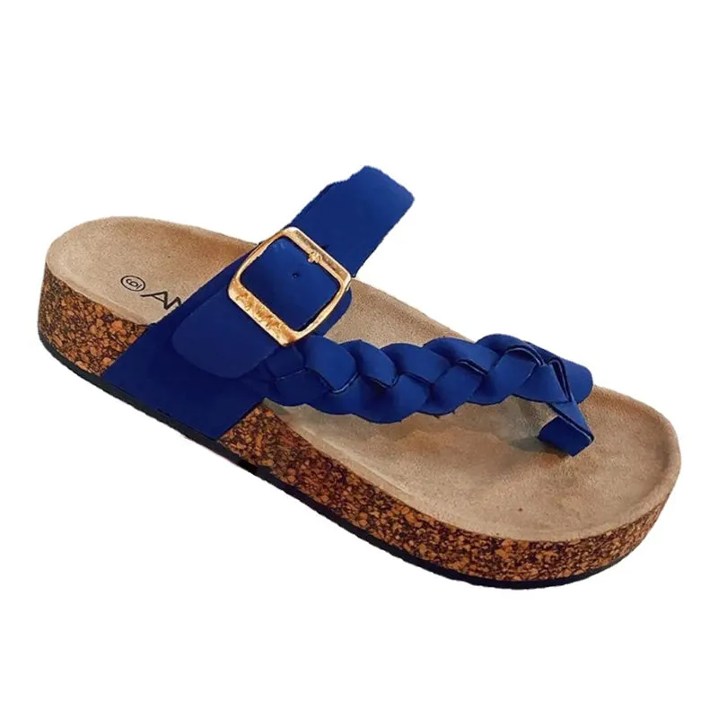 Flat Slip-on Woven Sandals