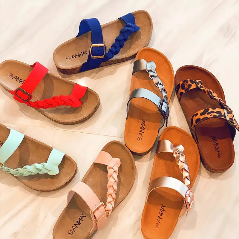 Flat Slip-on Woven Sandals
