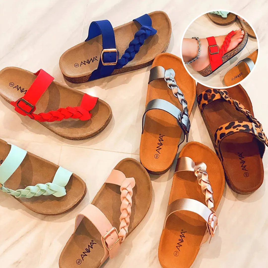 Flat Slip-on Woven Sandals